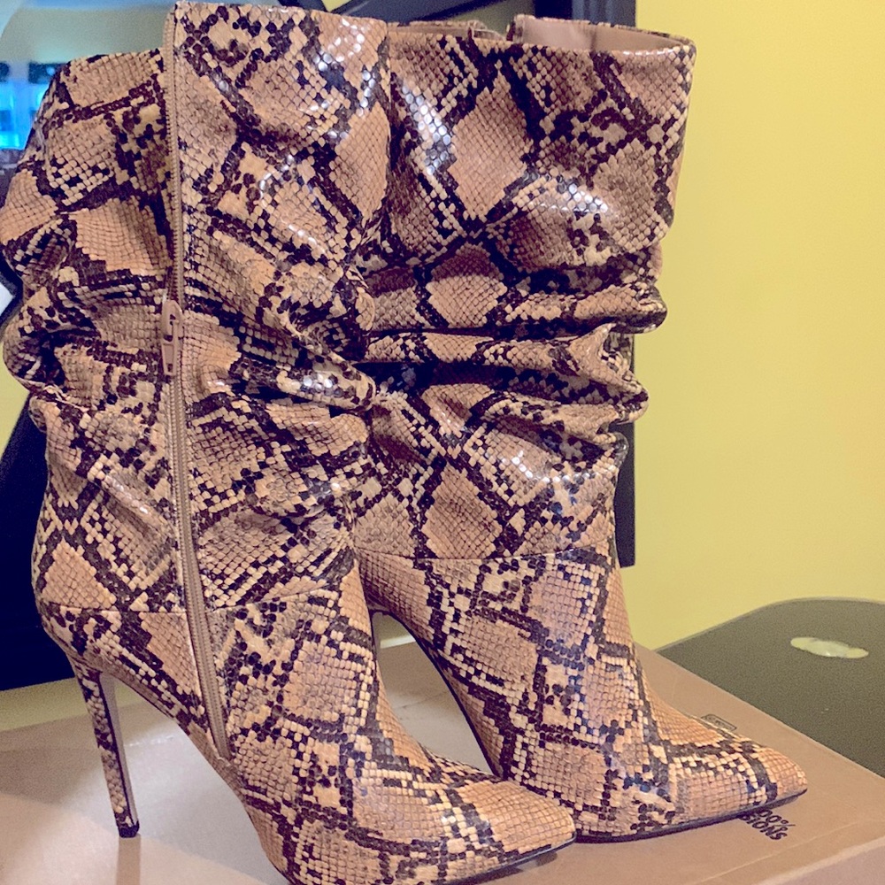 Vegan Snakeskin Boots